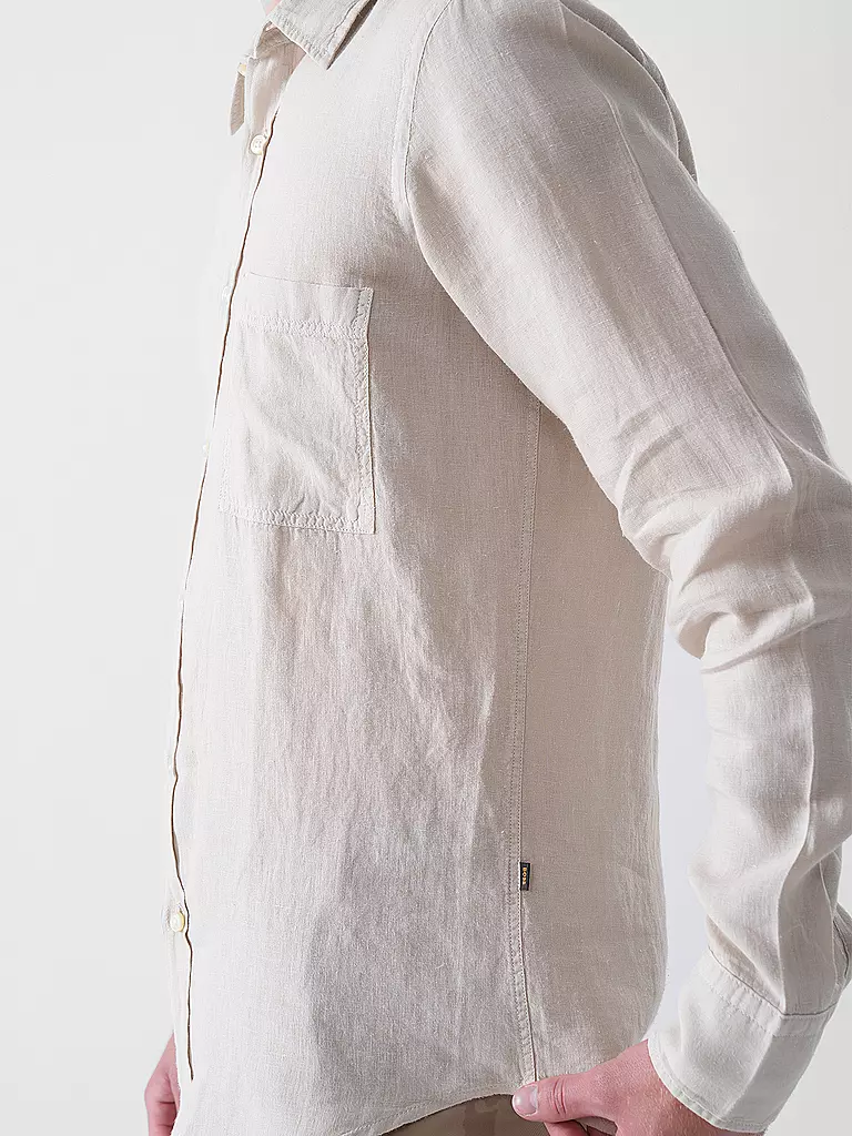 BOSS | Camisa de lino Regular Fit RELEGANT | Beige