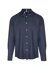 BOSS | Leinenhemd Slim Fit H-ROAN | Azul oscuro