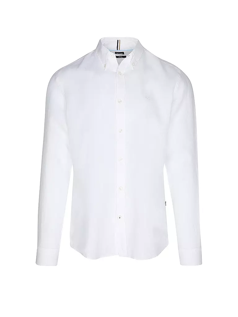 BOSS | Camisa de lino Slim Fit H-ROAN | Blanco