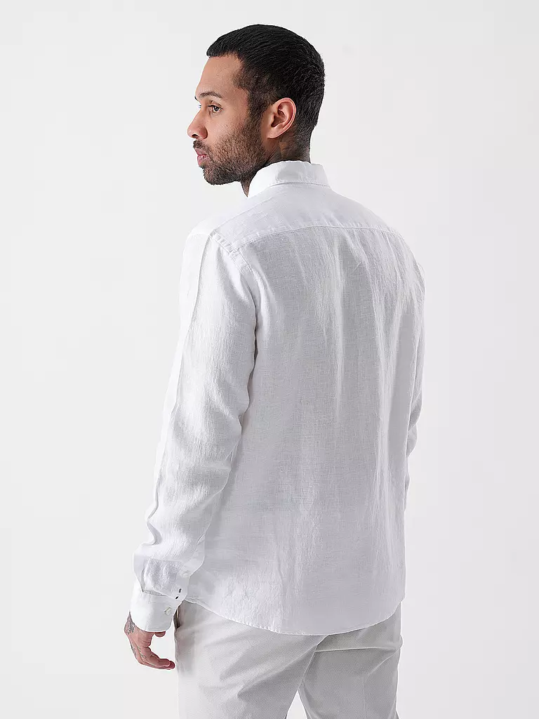 BOSS | Camisa de lino Slim Fit H-ROAN | Blanco