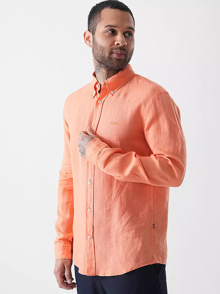 BOSS | Camisa de lino Slim Fit H-ROAN | 