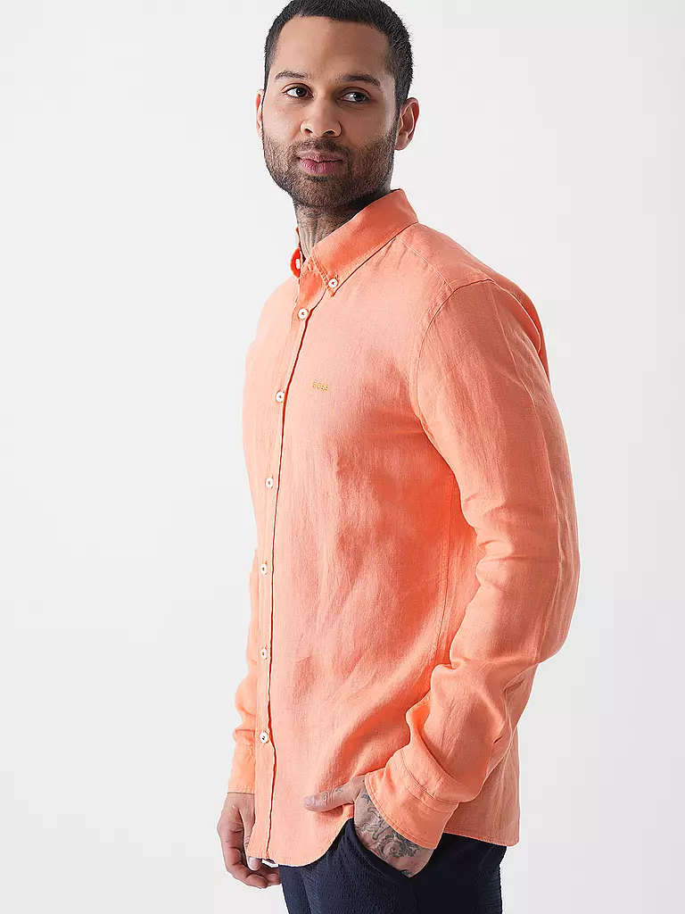 BOSS | Camisa de lino Slim Fit H-ROAN | 