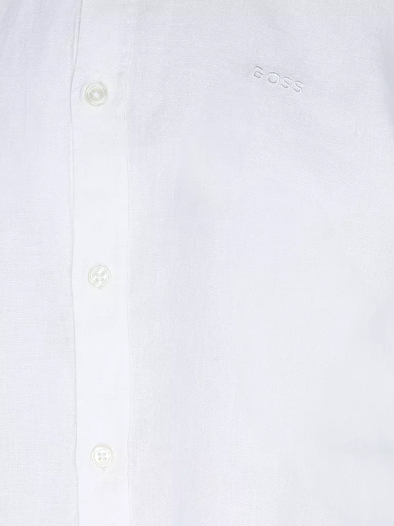 BOSS | Camisa de lino Slim Fit H-ROAN | Blanco