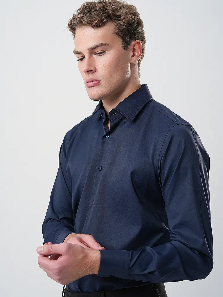 BOSS | Camisa Slim Fit HANK | Azul oscuro
