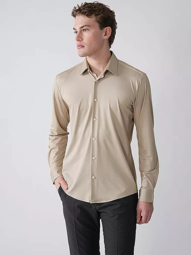 BOSS | Camisa Slim Fit ROAN | Beige