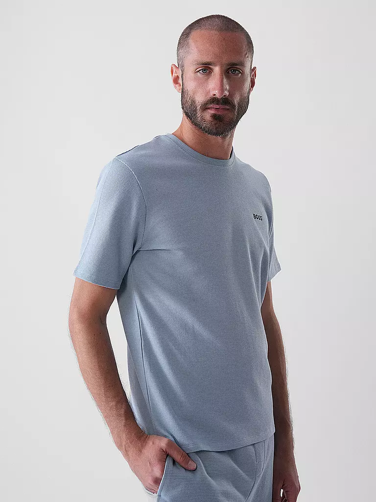 BOSS | Camiseta de estar en casa | Azul claro