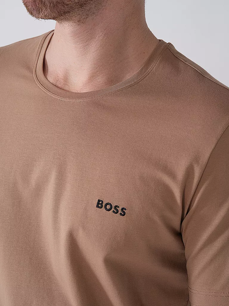 BOSS | Camiseta de estar en casa | Marrón claro