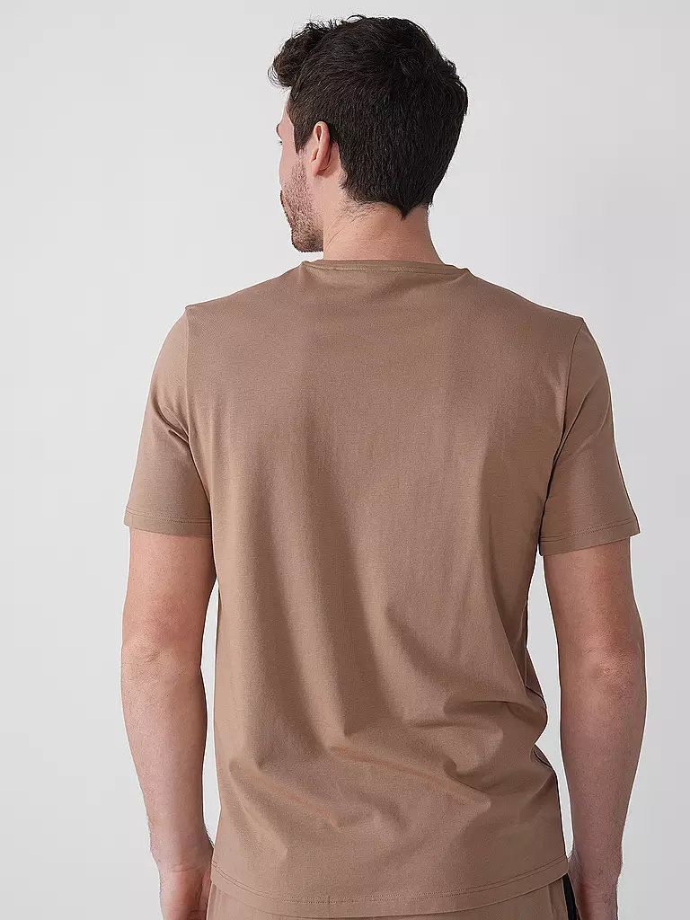 BOSS | Camiseta de estar en casa | Marrón claro