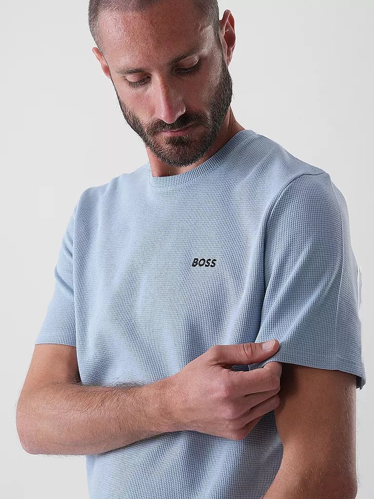 BOSS | Camiseta de estar en casa | Azul claro