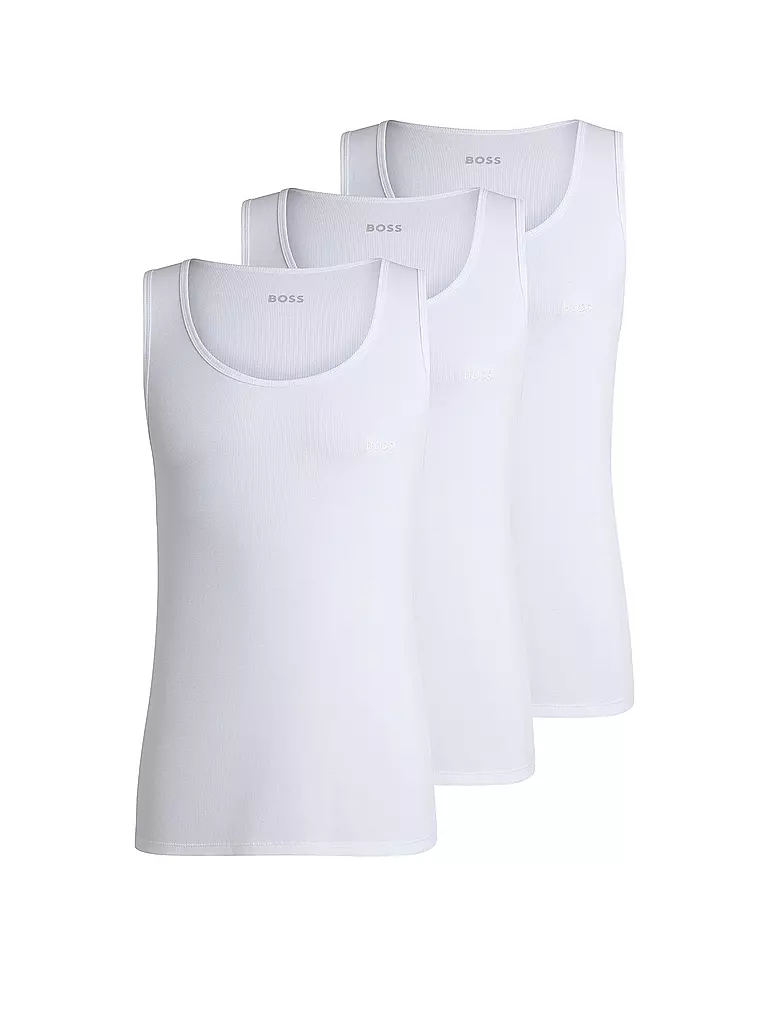 BOSS | Camiseta de tirantes, paquete de 3, blanco | Blanco