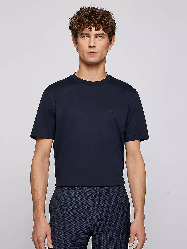 BOSS | Camiseta Regular Fit THOMPSON | Azul oscuro