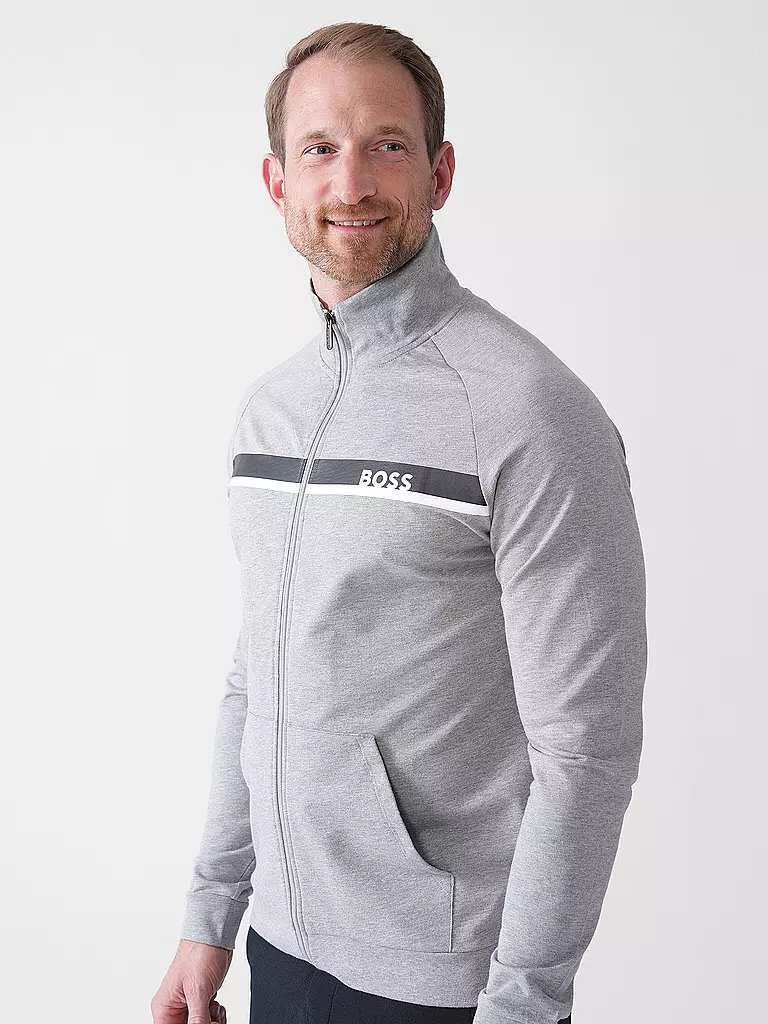 BOSS | Chaqueta de chándal Loungewear | Gris claro