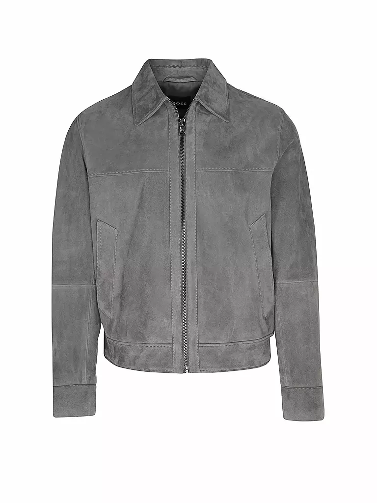 BOSS | Chaqueta de cuero H-MALBANO5 | Gris