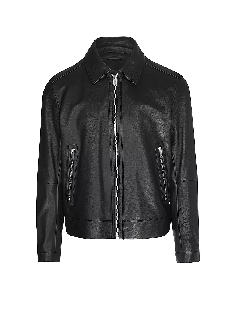 BOSS | Chaqueta de cuero H-MAPSON4 | Negro