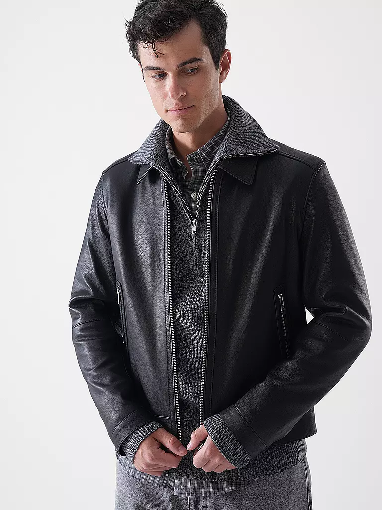 BOSS | Chaqueta de cuero H-MAPSON4 | 