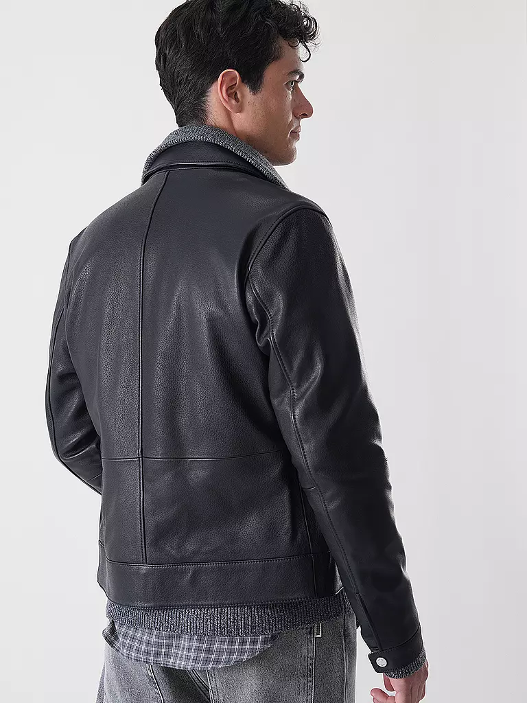 BOSS | Chaqueta de cuero H-MAPSON4 | 