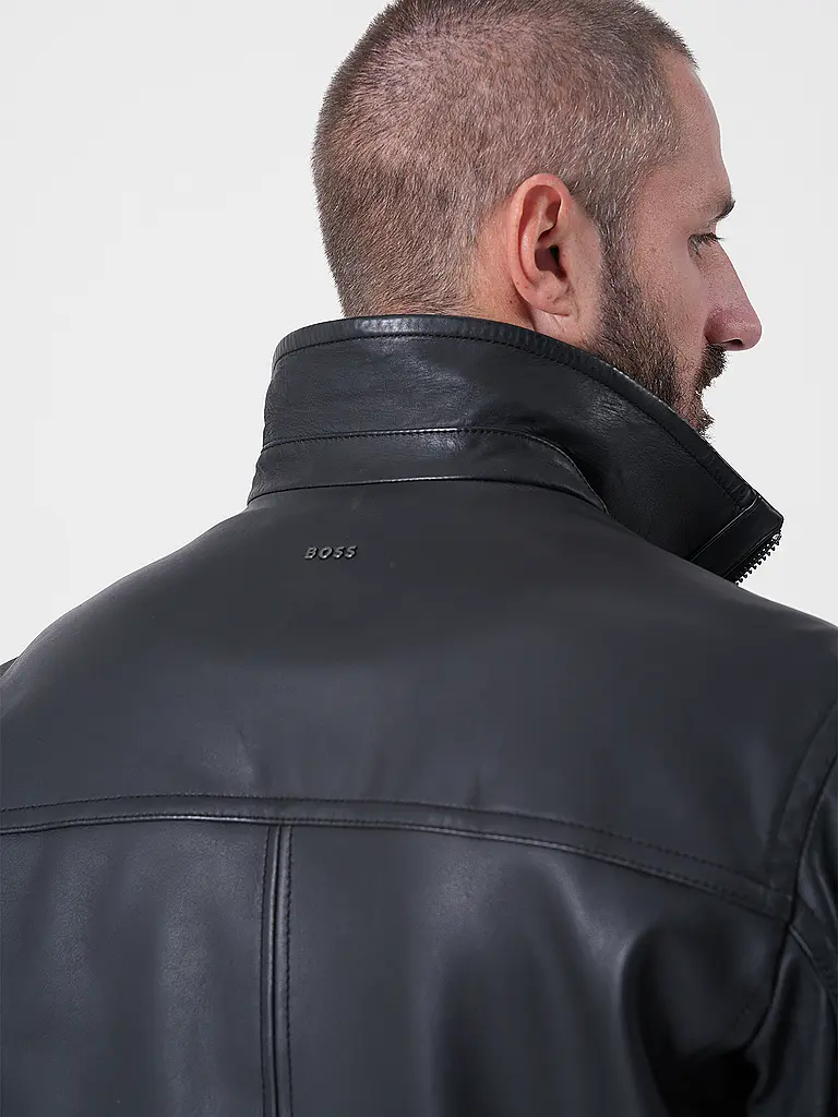 BOSS | Chaqueta de cuero JOREST | 