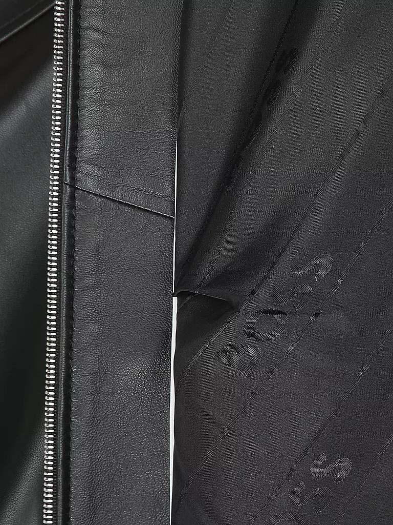 BOSS | Chaqueta de cuero SADENITA | Negro