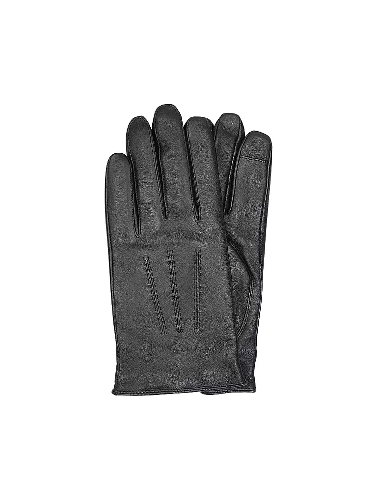 BOSS | Guantes de cuero HAINZ | Negro