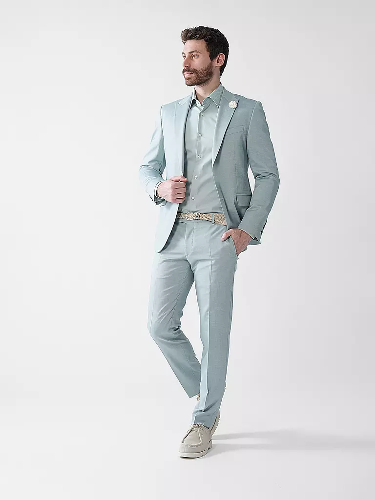 BOSS | Hemd Slim Fit  H-HANK | Verde claro