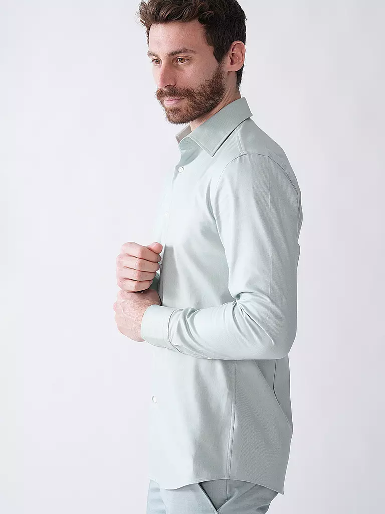 BOSS | Hemd Slim Fit  H-HANK | Verde claro