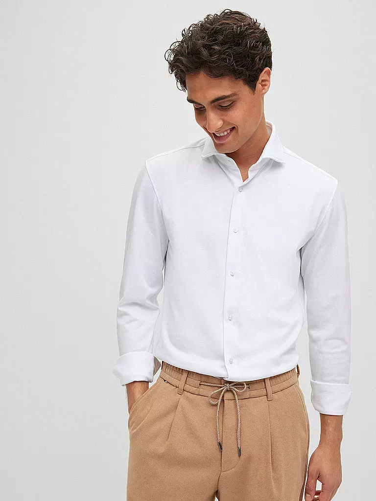 BOSS | Hemd Slim Fit Hank | Blanco