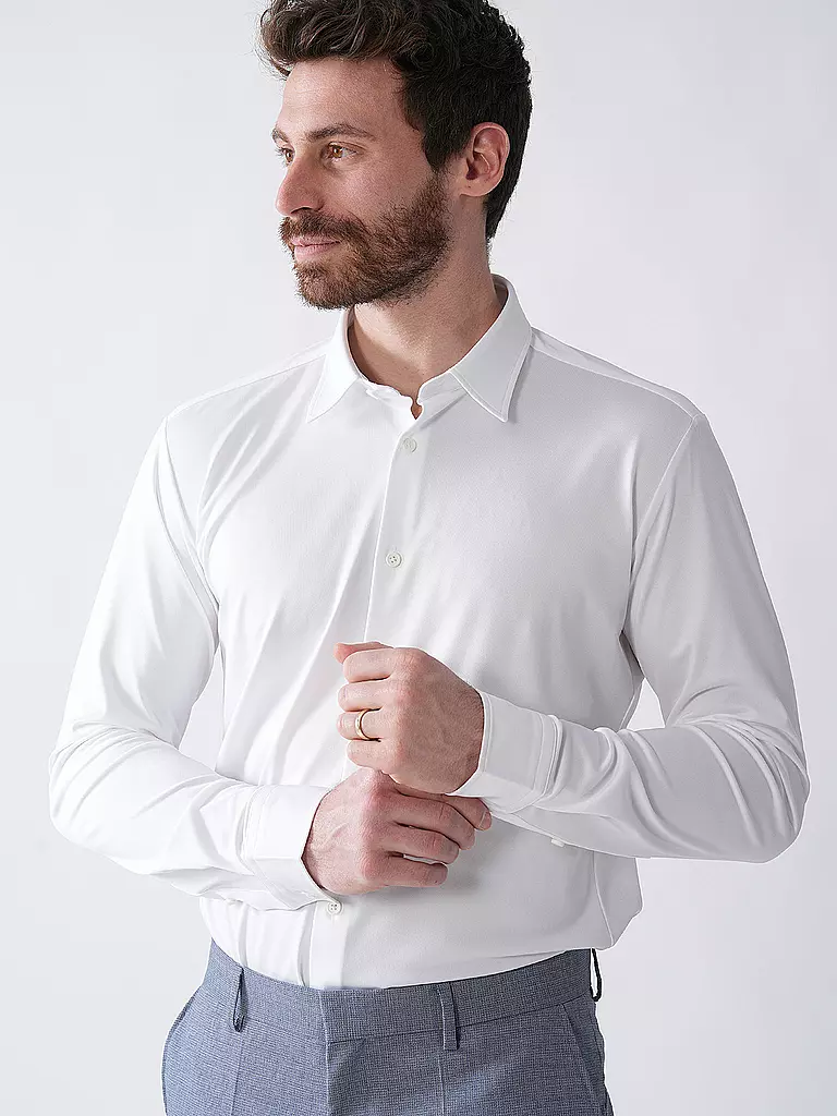 BOSS | Hemd Slim Fit ROAN  | Blanco