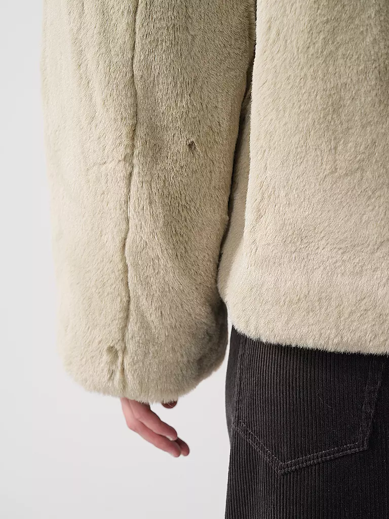 BOSS | Jacke in Felloptik CURMETA | Beige