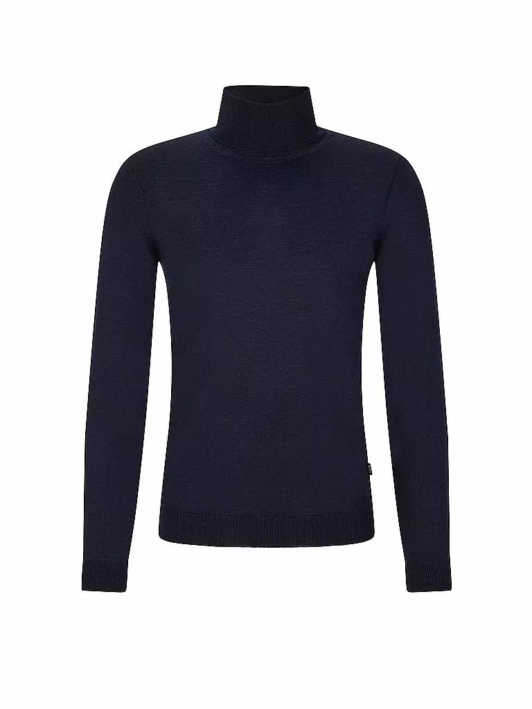 BOSS | Jersey de cuello alto Slim Fit MUSSO | dunkelblau