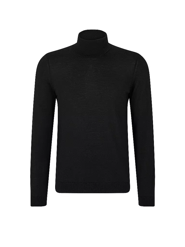 BOSS | Jersey de cuello alto Slim Fit MUSSO | schwarz