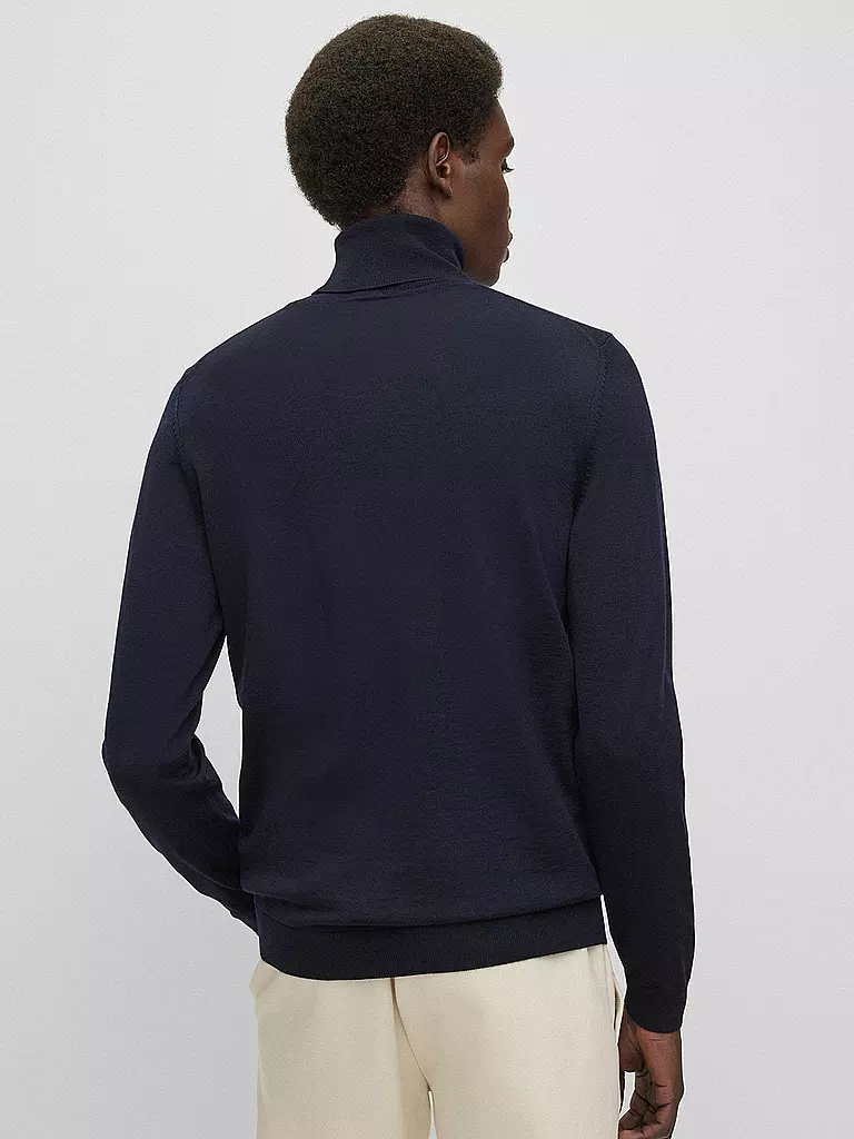 BOSS | Jersey de cuello alto Slim Fit MUSSO | dunkelblau