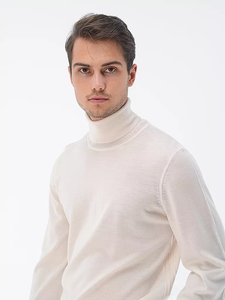 BOSS | Jersey de cuello alto Slim Fit MUSSO | creme