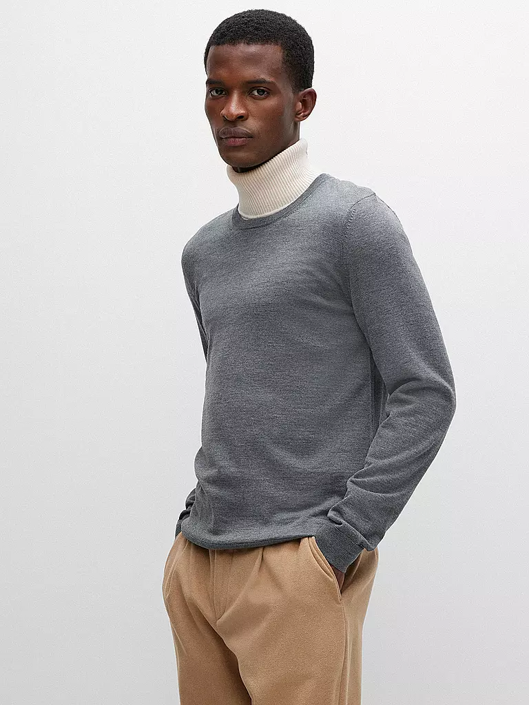 BOSS | Jersey Slim Fit LENO-P | grau
