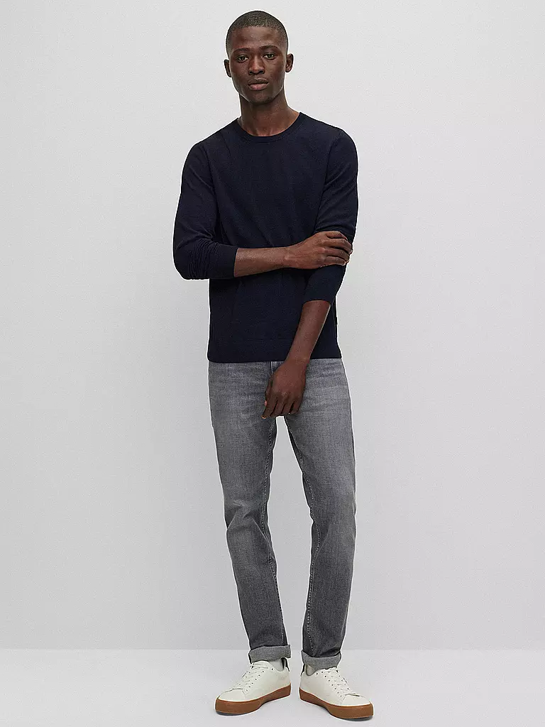 BOSS | Jersey Slim Fit LENO-P | dunkelblau