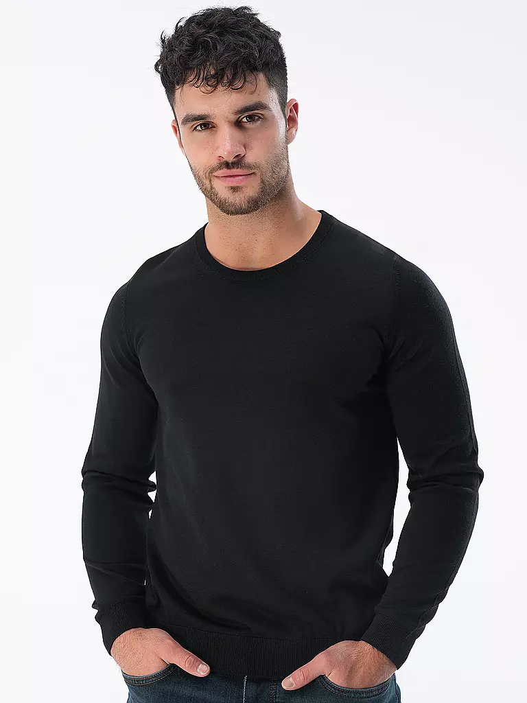 BOSS | Jersey Slim Fit LENO-P | schwarz