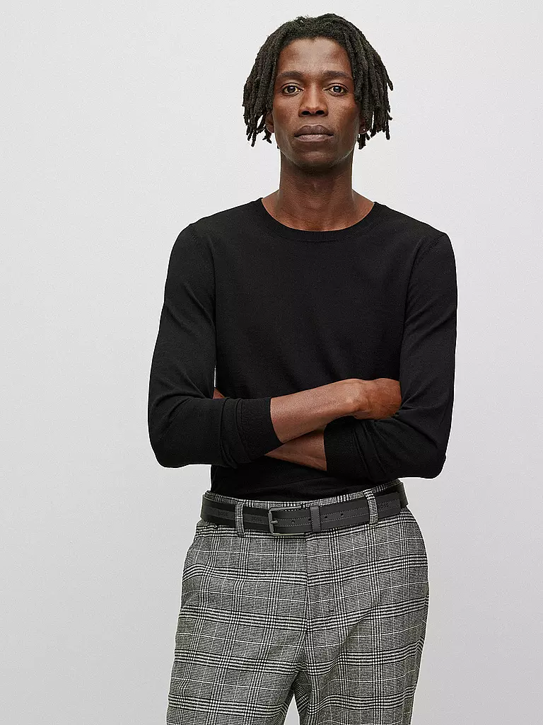 BOSS | Jersey Slim Fit LENO-P | schwarz