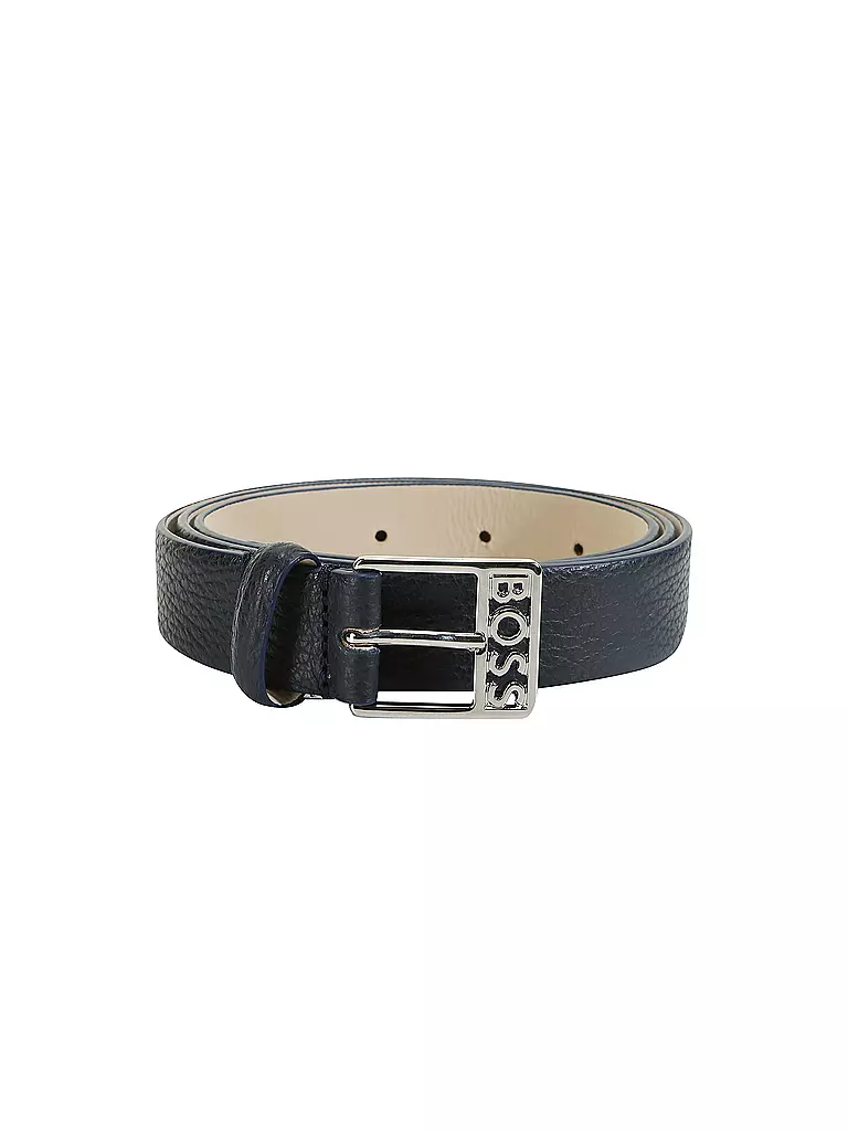 BOSS | Ledergürtel Alicia  | Azul oscuro