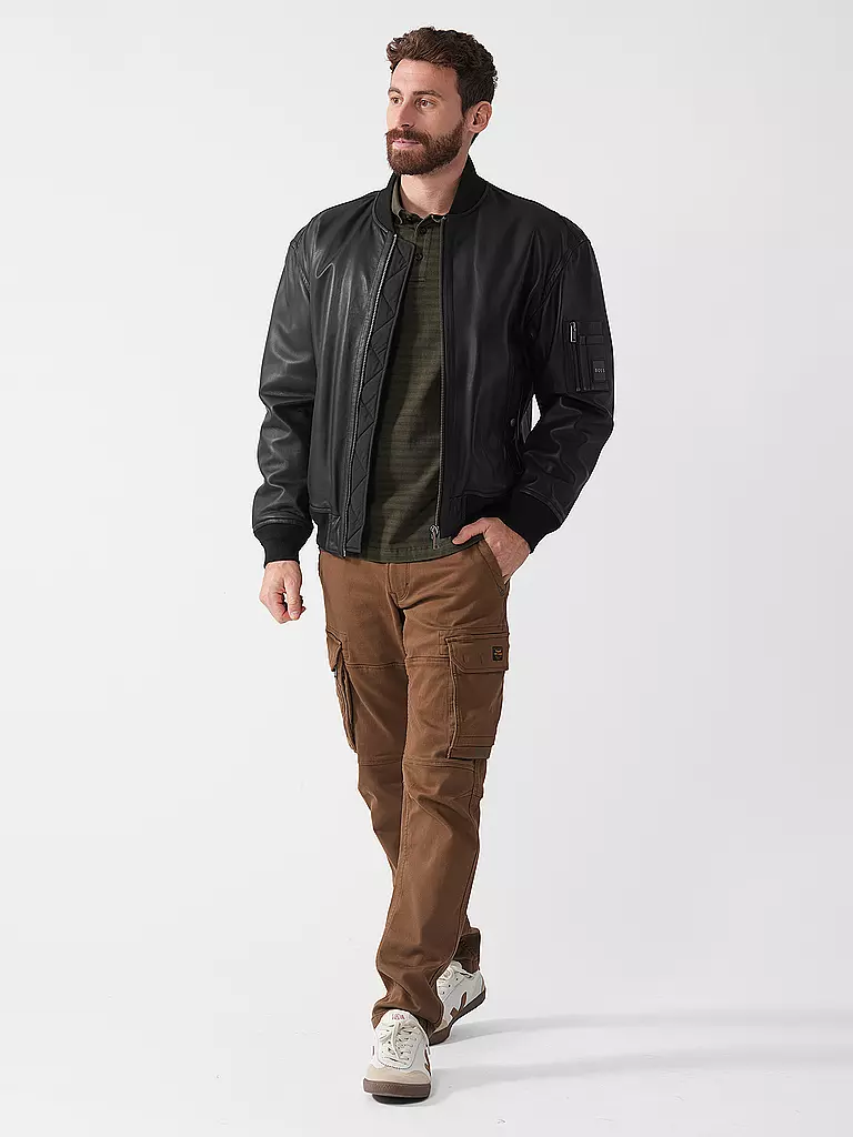 BOSS | Lederjacke JUGE | Negro