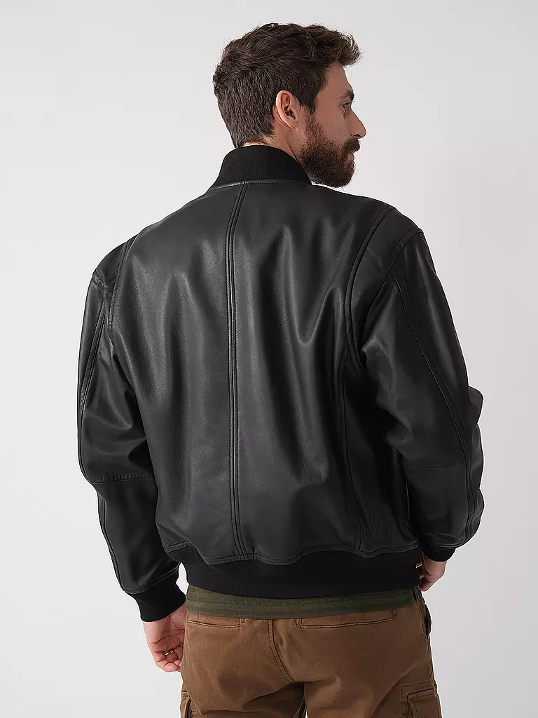 BOSS | Lederjacke JUGE | Negro