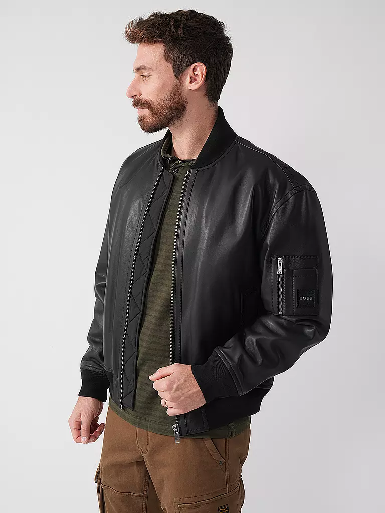 BOSS | Lederjacke JUGE | Negro