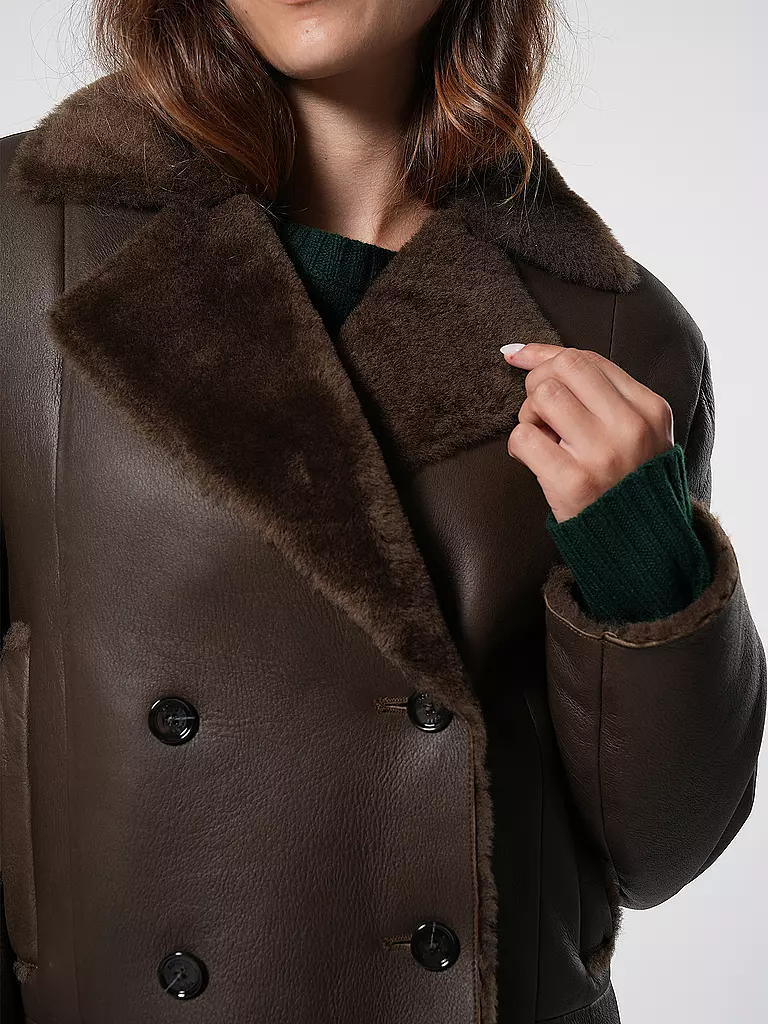 BOSS | Lederjacke | Marrón