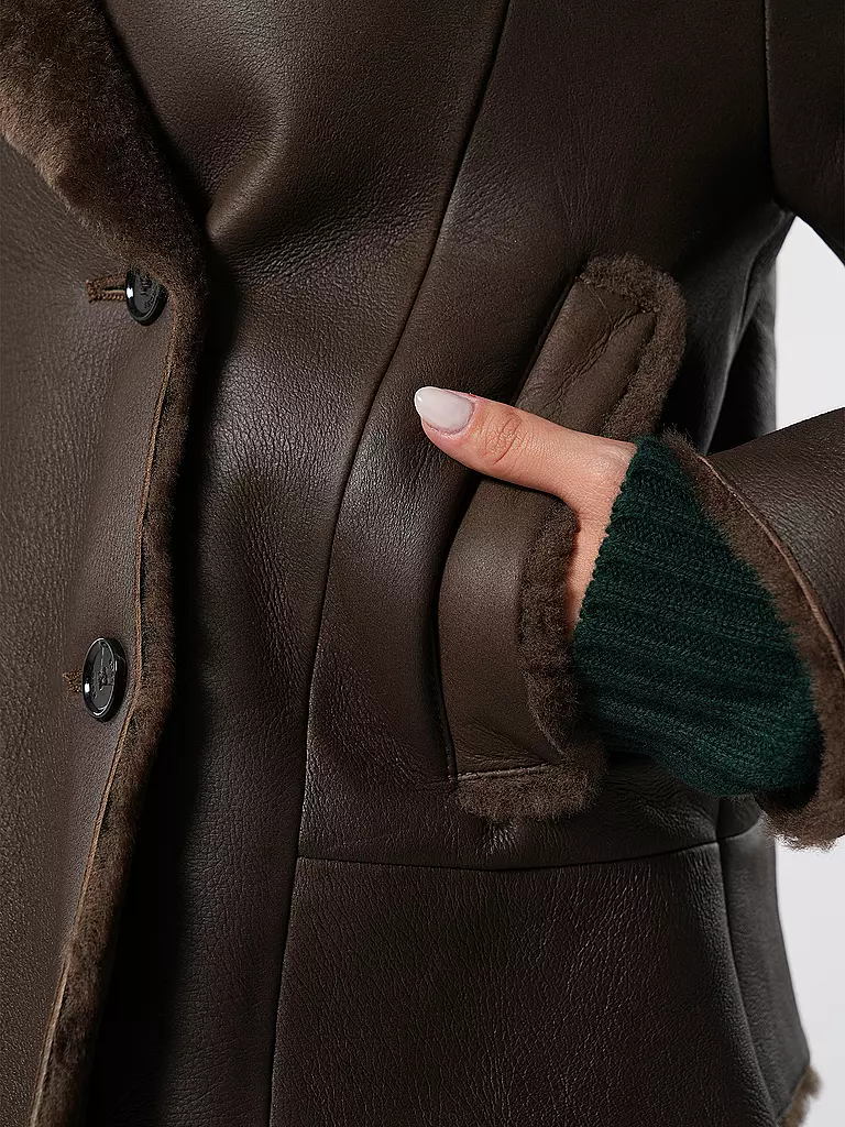 BOSS | Lederjacke | Marrón