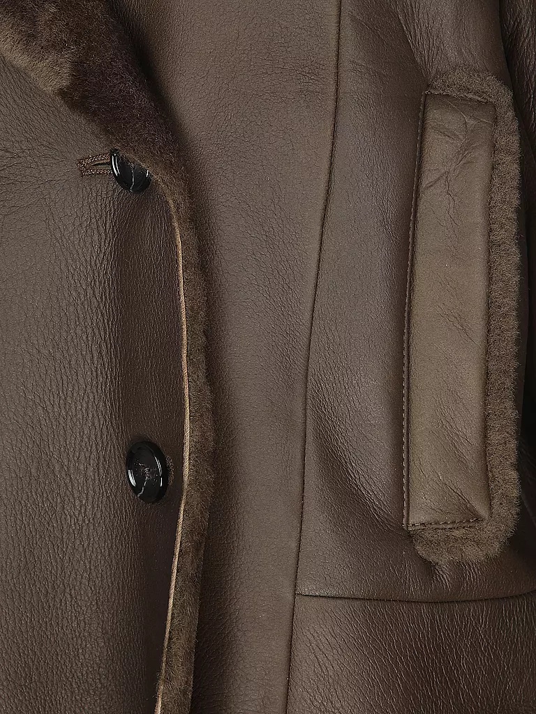 BOSS | Lederjacke | Marrón