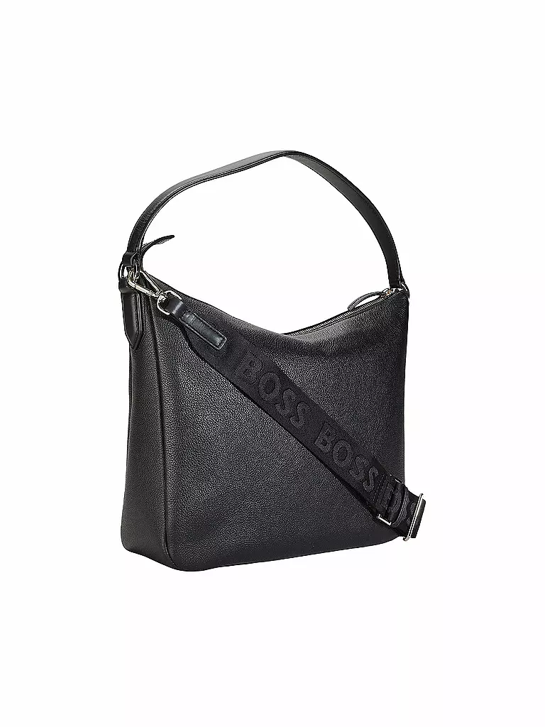 BOSS | Ledertasche - Hobo Bag ALYCE Medium | Negro