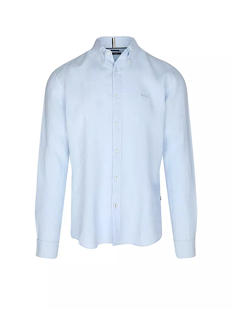BOSS | Leinenhemd Slim Fit H-ROAN | Azul claro