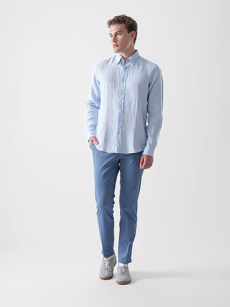 BOSS | Leinenhemd Slim Fit H-ROAN | Azul claro