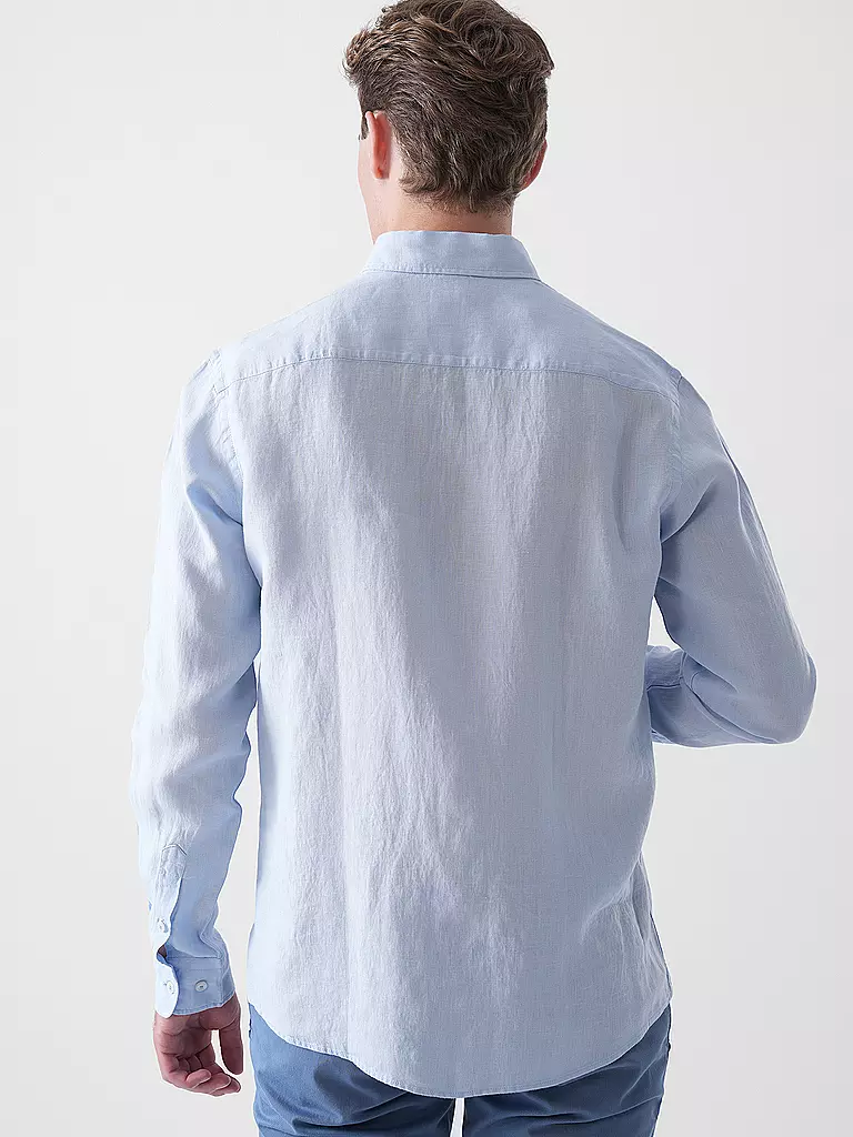 BOSS | Leinenhemd Slim Fit H-ROAN | Azul claro