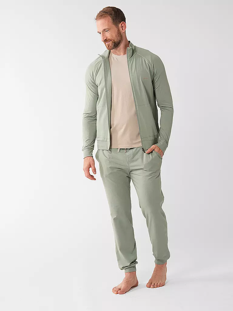 BOSS | Loungewear Jacke | Verde claro
