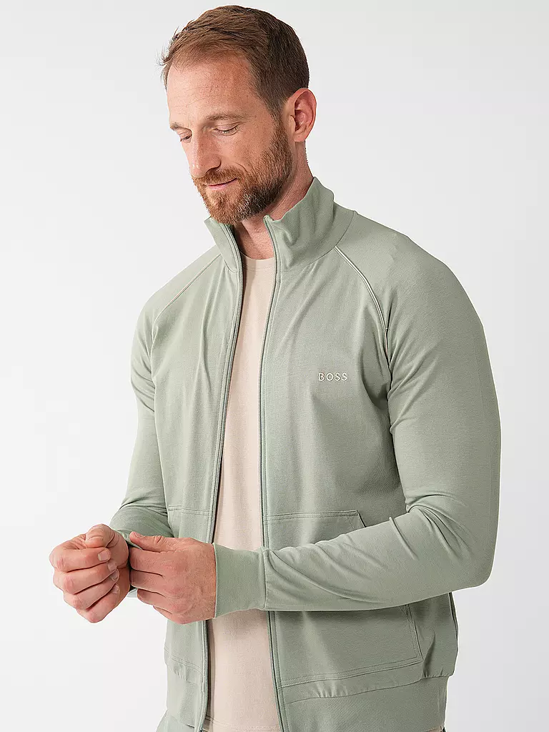 BOSS | Loungewear Jacke | Verde claro