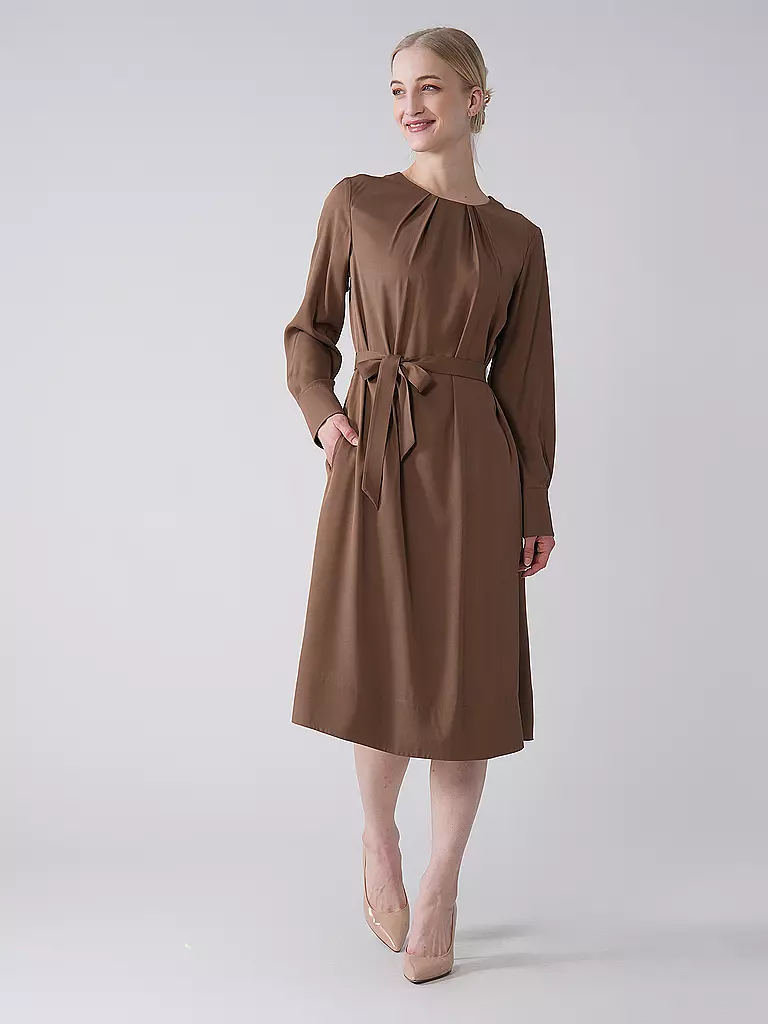 BOSS | Midikleid DOCELIA | Marrón
